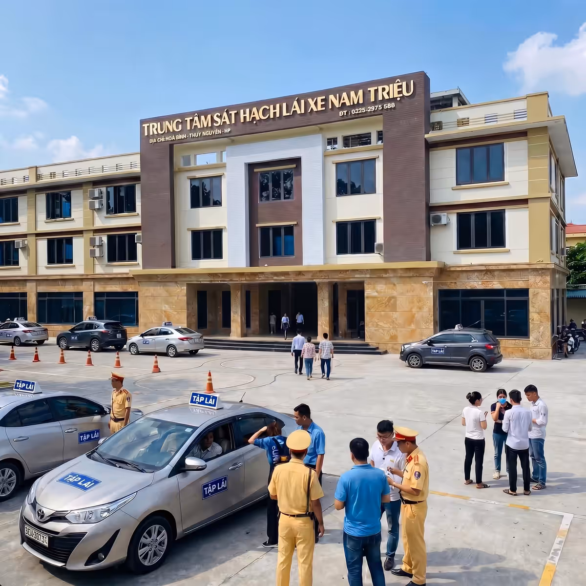 Sân tập lái xe Nam Triệu thực tế